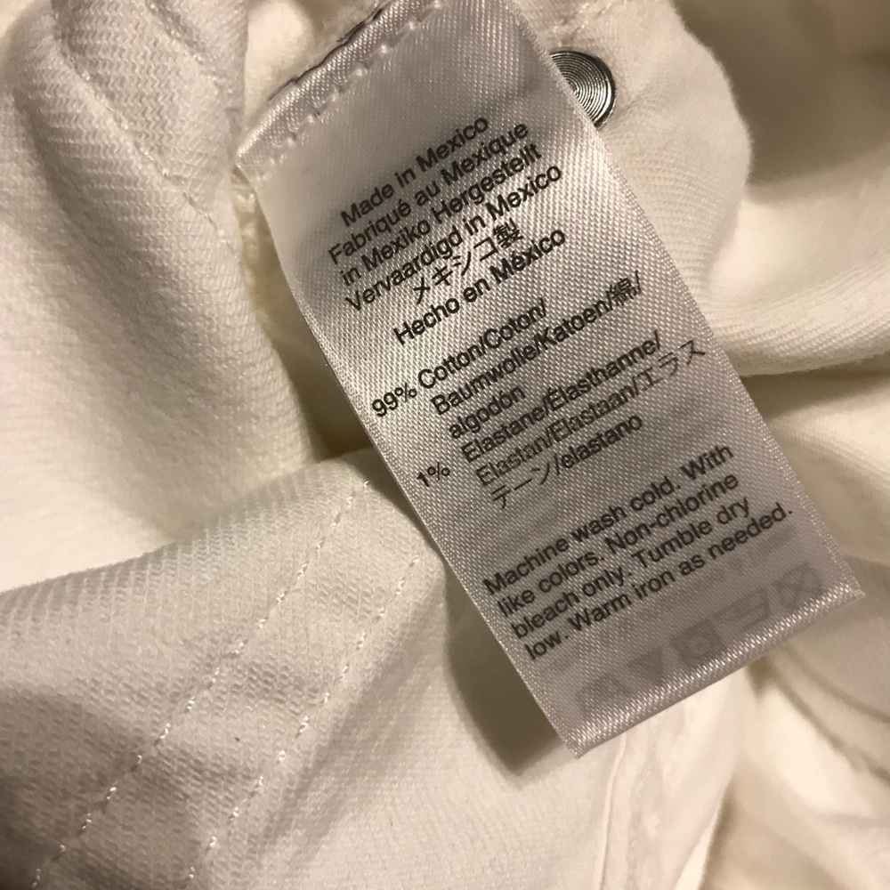 J. Crew Slim Broken-In Boyfriend White Jeans Sz 28 - Picture 8 of 8